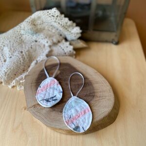 Handmade Quilted Easter Egg Hanging Ornaments – Cottagecore Decor